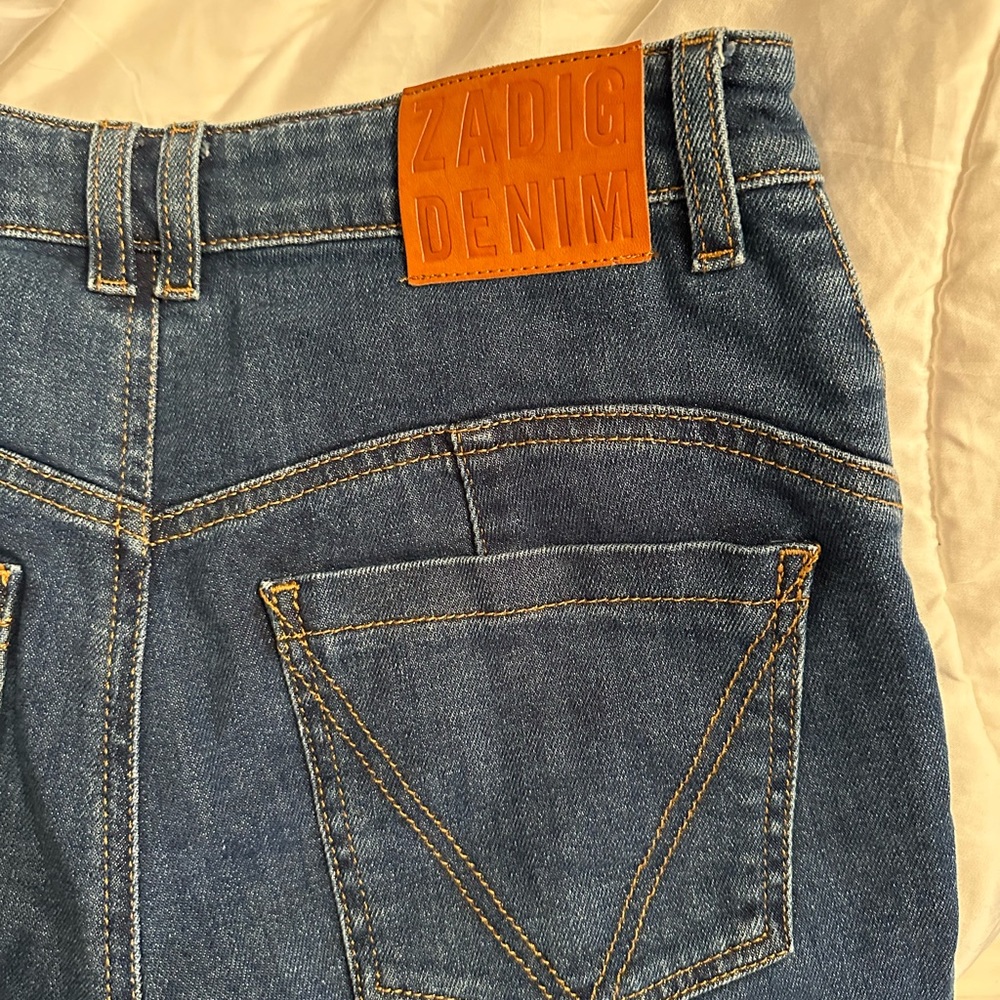 ZADIG & VOLTAIRE Eyes Denim Show Straight Leg Jeans in Bleu size 27 - Picture 5 of 7